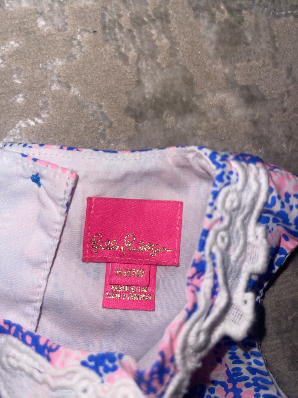 Lilly Pulitzer Pink & Blue Printed Girls' One-Piece Dress - Picture 3 of 4